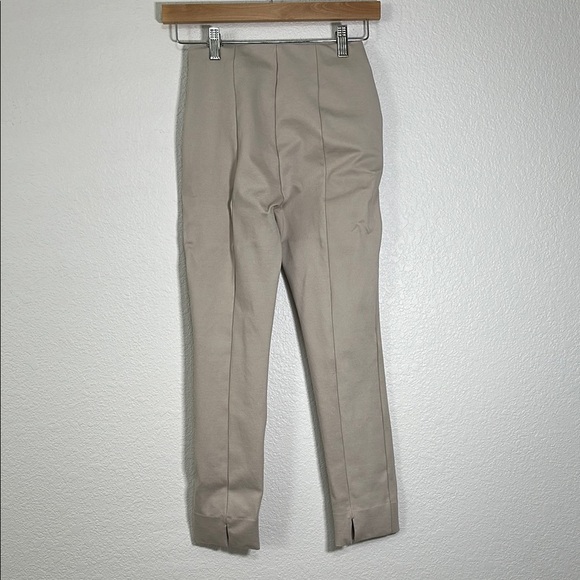 Quince Women's Ecru-Beige Ultra-Stretch Ponte Pants Pintuck Ankle XS - Picture 2 of 8